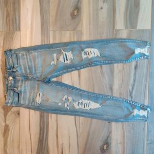 AE hi-rise distressed jegging